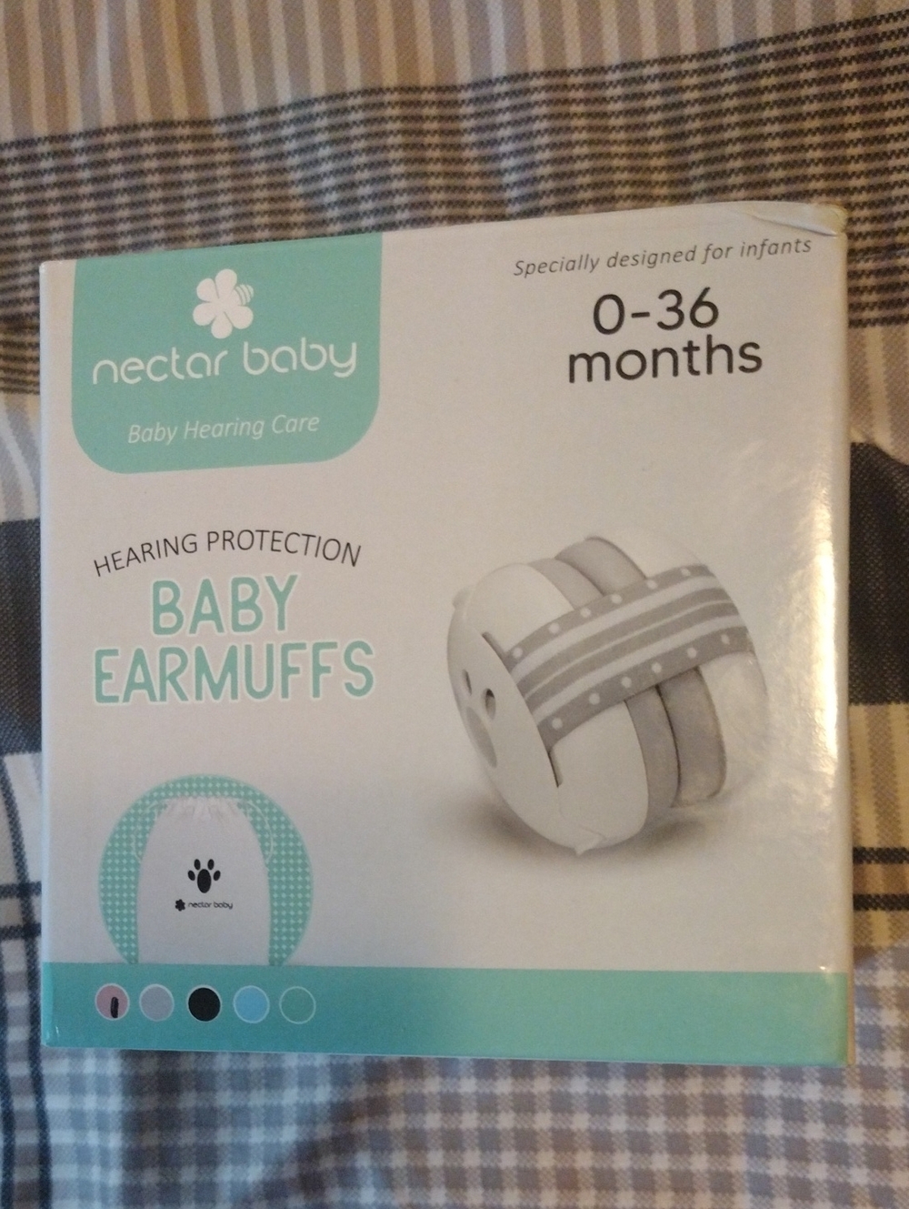 nectar baby Baby Earmuffs in Pink and Gray - Picture 1 of 15